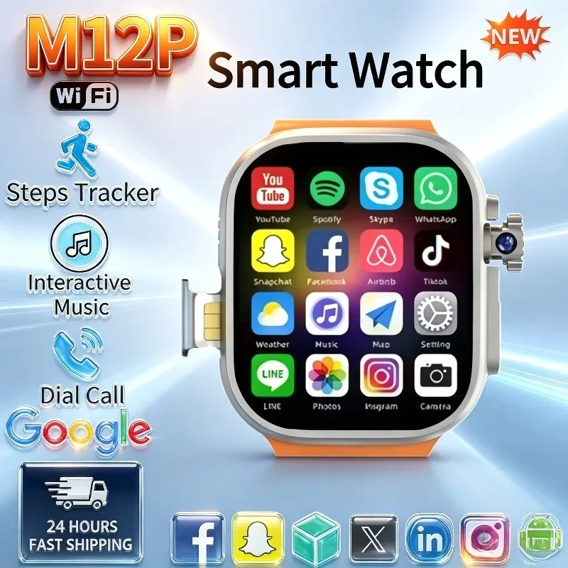 Smartwatch Store - Reloj inteligente M12P, color naranja, 16