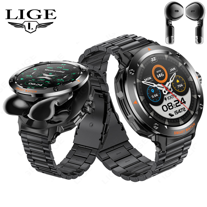 Nuevos hombres 2 en 1 auricula - Smartwatch Headset reseña y precio